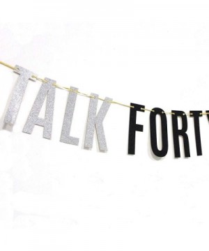 Silver Glitter Talk Forty To Me Banner Funny 40th Birthday Cheers to 40 Years Party Decorations - CJ19CA9CD9K $8.46 Banners &...