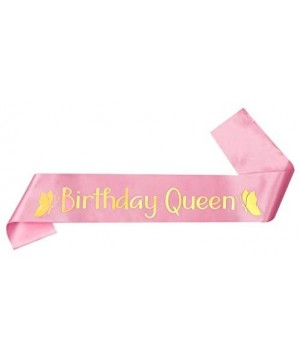 Birthday Sash and Tiara for Women-Silver Birthday Girl Headband and Pink Birthday Queen Sash-Happy Birthday Tiara for Women -...