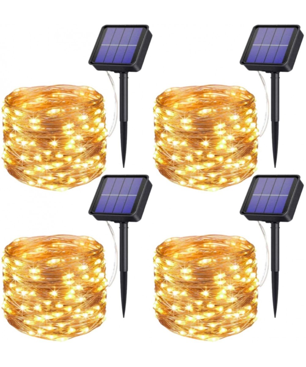 4 Pack Solar Fairy Lights- 400 LED Outdoor Solar String Lights Garden Copper Wire Decorative Lights 133Ft Waterproof Indoor O...