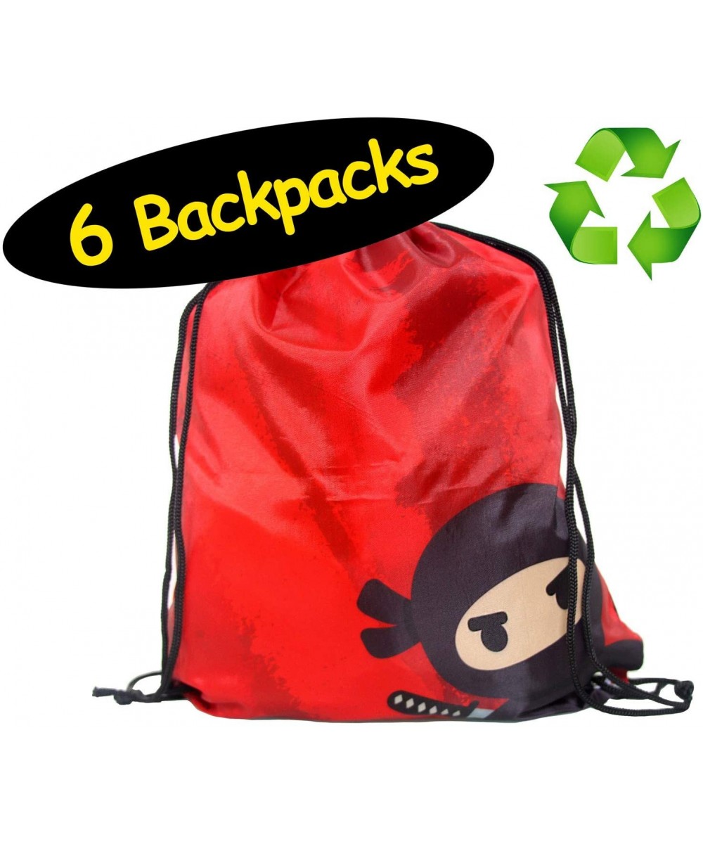 Karate or Ninja Party Favors Drawstring Backpacks Bags // Made of Recycled RPET // 6-Pack- 12 x 14 inches - CW18TX4RM6N $13.6...