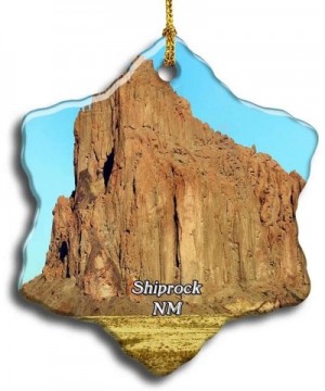 Shiprock New Mexico USA America Christmas Ceramic Ornament Xmas Tree Decor Souvenirs Double Sided Snowflake Porcelain Home Gi...