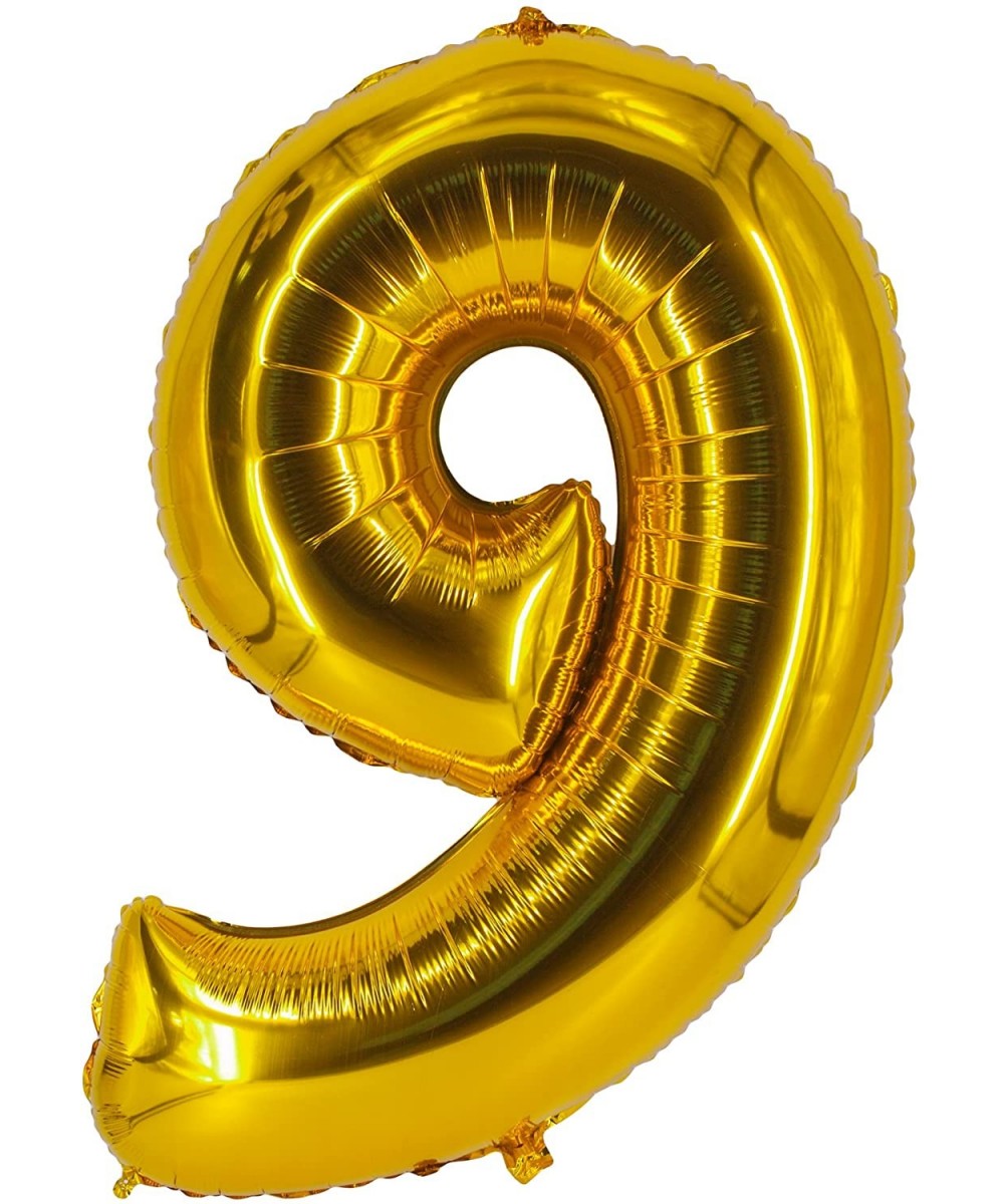 Gold 40" Numbers 0-9 Foil Balloons Birthday Party Balloons- 9 - 9 - CI17YIE94RC $7.18 Balloons