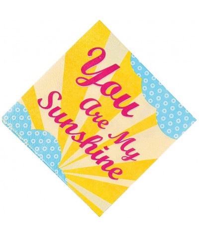 You Are My Sunshine Bev Napkins (16pc) for Birthday - Party Supplies - Print Tableware - Print Napkins - Birthday - 16 Pieces...