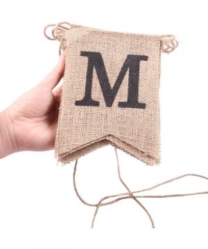 Miss to Mrs Wedding or Party Natural Burlap Banner Decoration - CM17YYZ5QRA $5.42 Banners & Garlands