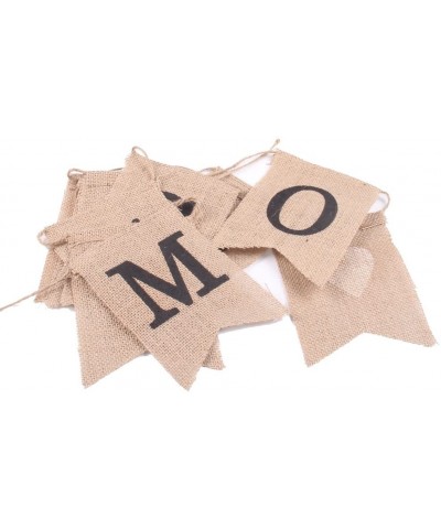 Miss to Mrs Wedding or Party Natural Burlap Banner Decoration - CM17YYZ5QRA $5.42 Banners & Garlands