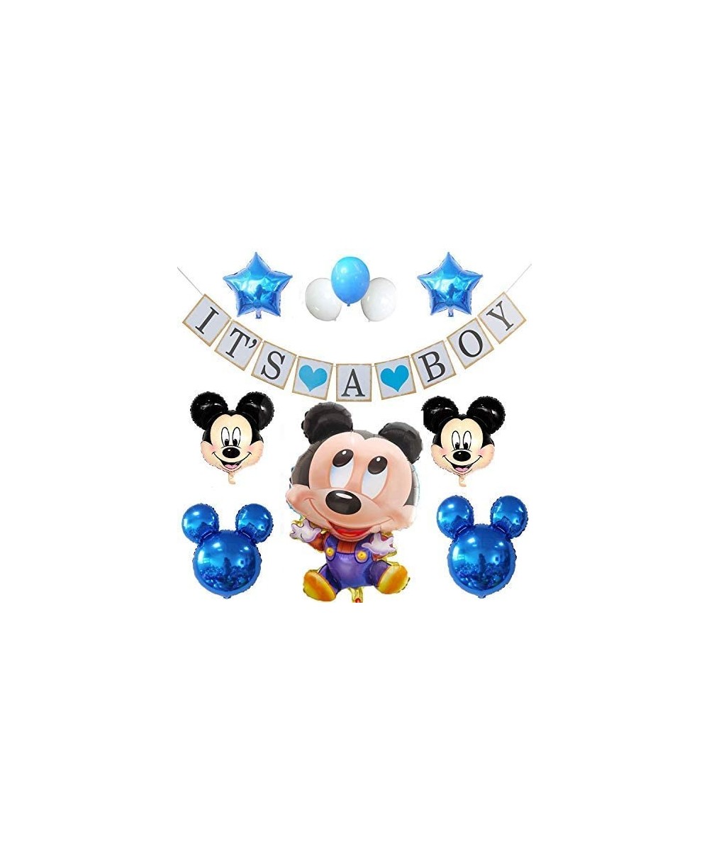 Mickey Mouse Baby Shower Decorations for Boy- It's A Boy Banner Blue Party Supplies kit- Indoor Outdoor - C918IHM838W $19.90 ...
