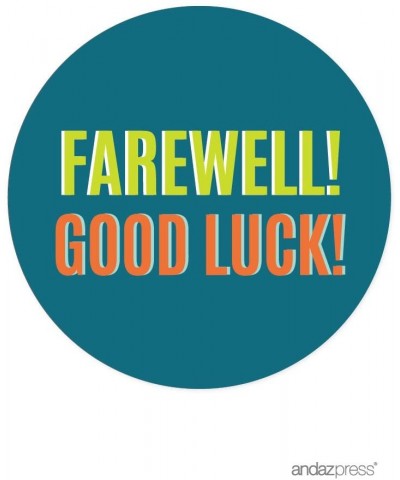 Farewell Retirement Party Decorations- Farewell! Good Luck!- Round Circle Label Stickers- 40-Pack - Good Luck Labels Round - ...