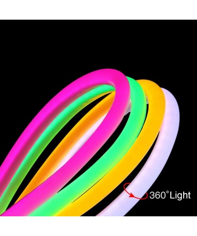 13ft LED Neon Rope Light- DC 12V 2835 Round Tube Flexible 360 Degree LED Neon Strip Lights- 480 Units LED Waterproof Neon Rop...