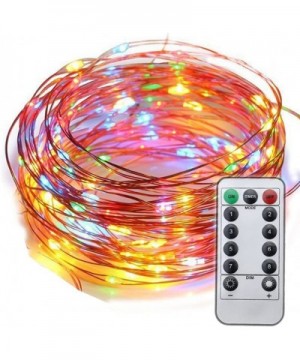 LED String Lights-33ft LED Rope Lights Battery Operated with Remote Timer 8 Mode Dimmable Fairy Lights Waterproof Firefly Lig...