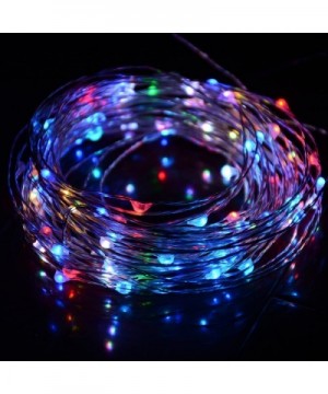 LED String Lights-33ft LED Rope Lights Battery Operated with Remote Timer 8 Mode Dimmable Fairy Lights Waterproof Firefly Lig...