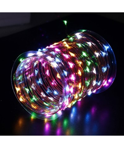 LED String Lights-33ft LED Rope Lights Battery Operated with Remote Timer 8 Mode Dimmable Fairy Lights Waterproof Firefly Lig...