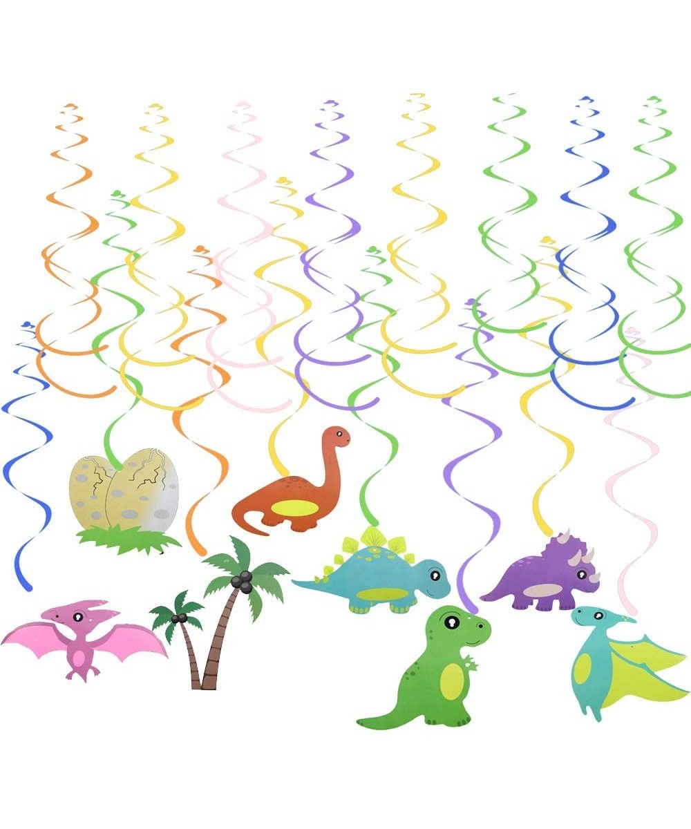 Dinosaur Hanging Swirl Decorations- Dino Party Supplies- Jurassic World Birthday Theme Decor for Dinosaur Hanging Decorations...