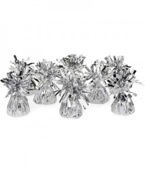 5.5" Silver Metallic Wrapped Balloon Weights for Birthday Party Decoration- Pack of 12 - CU18LC9OOLD $10.92 Balloons