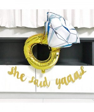 She Said Yes Banner Diamond Ring Balloon Engagement Party Decorations Bachelorette Party Balloons Engagement Banner Proposal ...