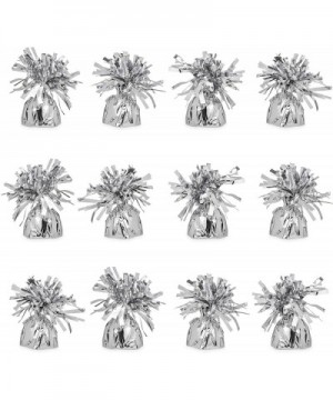 5.5" Silver Metallic Wrapped Balloon Weights for Birthday Party Decoration- Pack of 12 - CU18LC9OOLD $10.92 Balloons