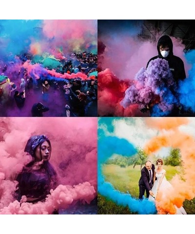 4PC/Set Colorful Smoke Cake Round Smoke Effect Maker for Photography Halloween Party Stage Show Studio Photo Props Magic Fog ...