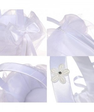 Wedding Lace Flower Girl Flower Basket Western Wedding White Elegant Romantic Flower Basket Decoration - A3 - CR18A49REIG $10...