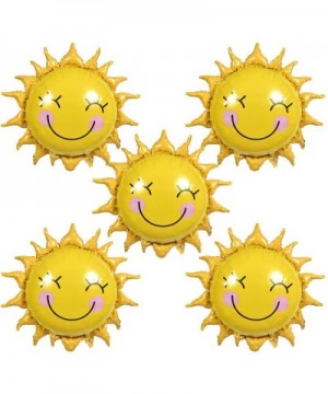 Sun Flower Foil Balloons Smiley Sunshine Sun Aluminum Balloon Birthday Wedding Decoration 26 inch-5PCS - C718E7M3E44 $4.73 Ba...