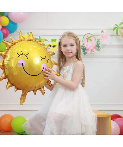 Sun Flower Foil Balloons Smiley Sunshine Sun Aluminum Balloon Birthday Wedding Decoration 26 inch-5PCS - C718E7M3E44 $4.73 Ba...