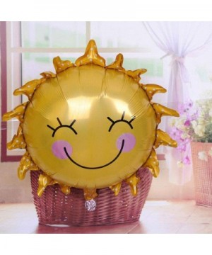 Sun Flower Foil Balloons Smiley Sunshine Sun Aluminum Balloon Birthday Wedding Decoration 26 inch-5PCS - C718E7M3E44 $4.73 Ba...