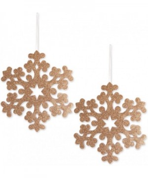 Large Hanging Snowflakes with Golden Sparkle for Holiday Door & Wall Decoration- Enhance Your Décor for Home- School- Office-...