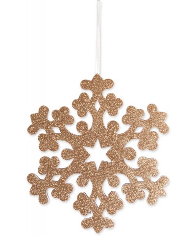 Large Hanging Snowflakes with Golden Sparkle for Holiday Door & Wall Decoration- Enhance Your Décor for Home- School- Office-...