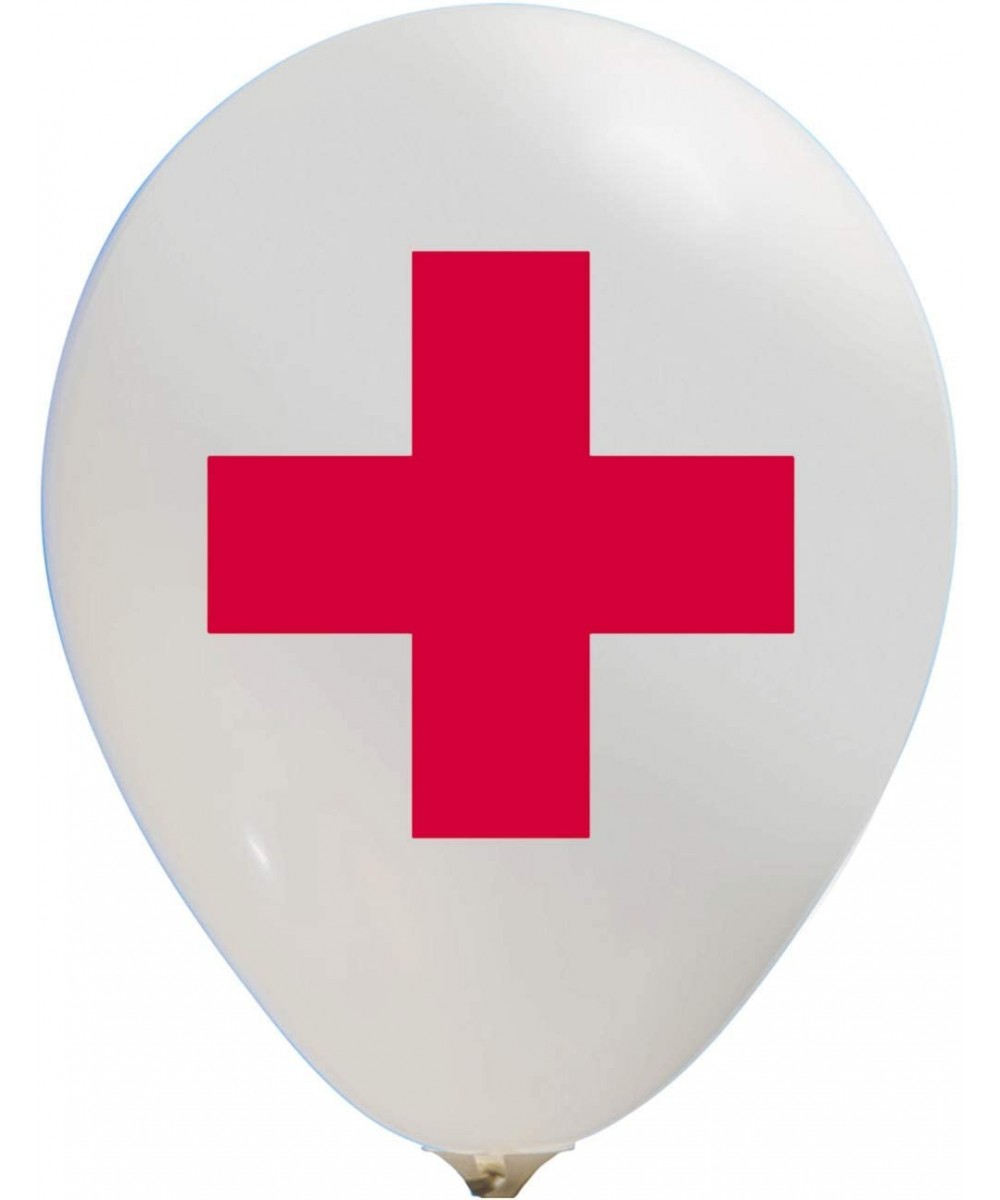 Red Cross Balloons - 12 Inch Latex - 2 Sided Print (16 Count) for Event Use - Fill with Air or Helium - CL18WHLD9GX $12.61 Ba...