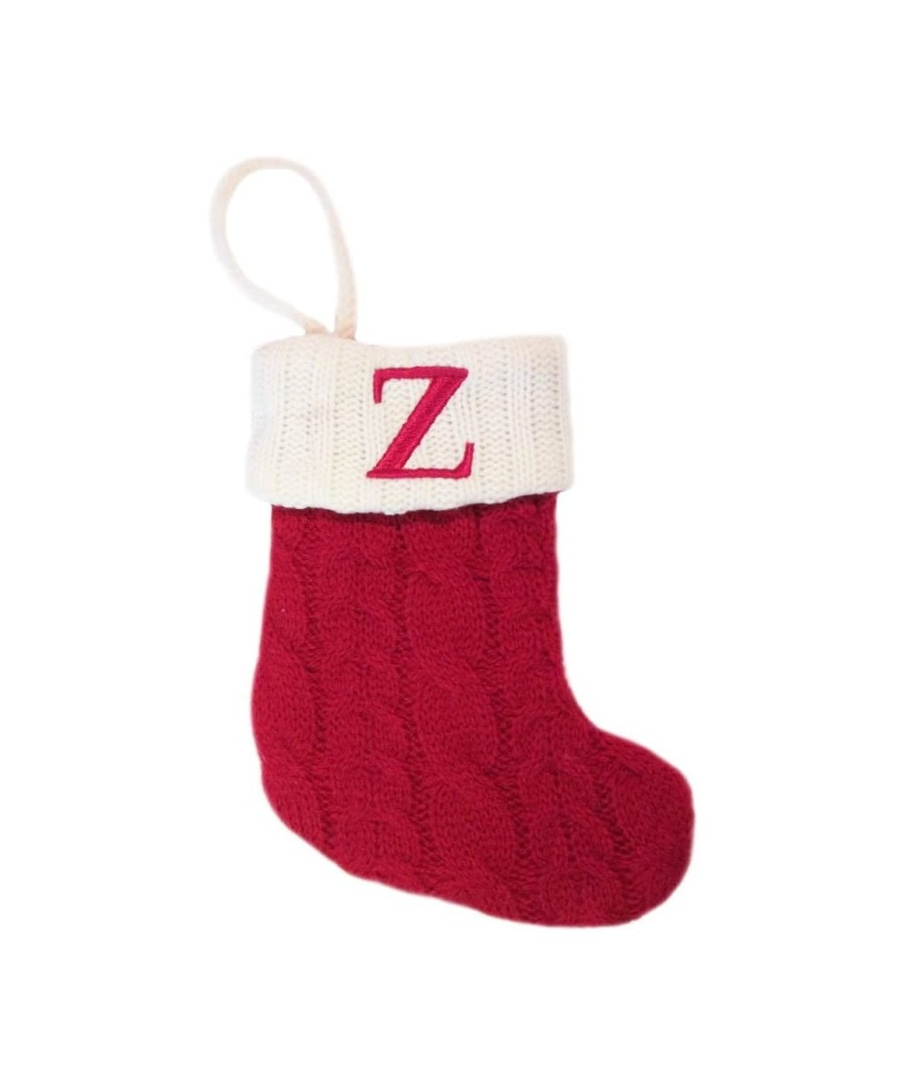 Monogram Knit Christmas Stocking Letter Z- Mini 7 - CM129C9U0M9 $29.29 Stockings & Holders