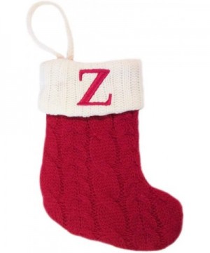 Monogram Knit Christmas Stocking Letter Z- Mini 7 - CM129C9U0M9 $29.29 Stockings & Holders