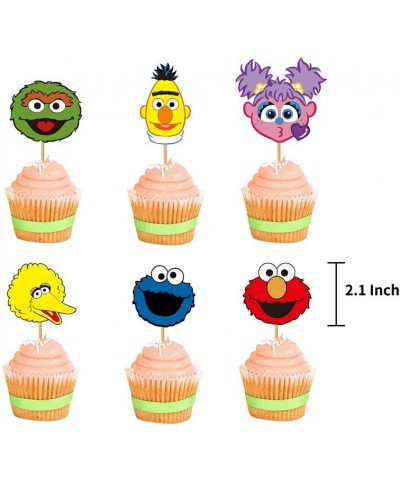 Sesame Street Birthday Party Supplies Pack Includes Banner Cake Topper -24 Cupcake Toppers -21 Balloons for Sesame Street par...