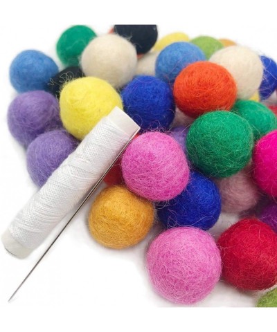 Kojoon Felt Wool Balls Felt Garland Balls 2cm 100pc Mix Color Pom Poms Garland Party Home Decor - 100pc Wool Balls - CT18HZT7...