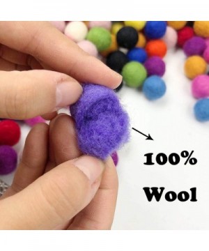 Kojoon Felt Wool Balls Felt Garland Balls 2cm 100pc Mix Color Pom Poms Garland Party Home Decor - 100pc Wool Balls - CT18HZT7...