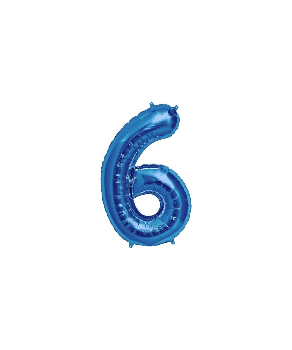 BLUE NUMBER 6- 34 - C1110H0MK35 $5.18 Balloons