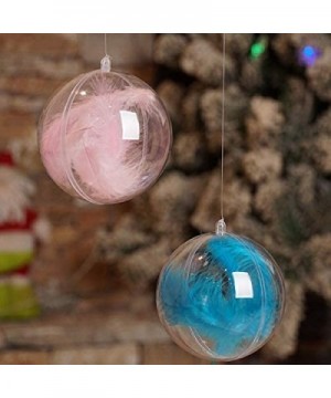 20Pcs DIY Ornament Balls Christmas Decorations Tree Ball 3.15"/80mm Clear Fillable Baubles Craft for New Years Present Holida...