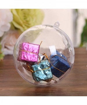 20Pcs DIY Ornament Balls Christmas Decorations Tree Ball 3.15"/80mm Clear Fillable Baubles Craft for New Years Present Holida...