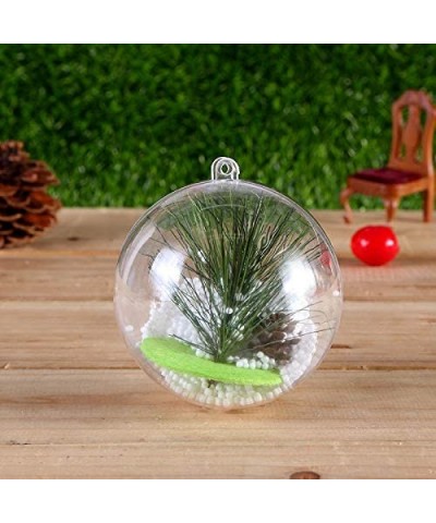 20Pcs DIY Ornament Balls Christmas Decorations Tree Ball 3.15"/80mm Clear Fillable Baubles Craft for New Years Present Holida...