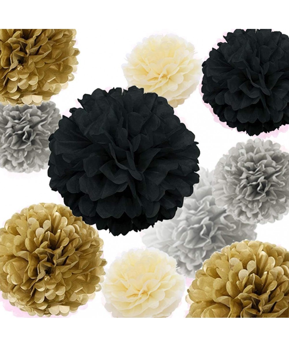 20pcs Pom Poms Tissue Paper Flower Decorative Hanging Flower Balls DIY Paper Craft Flowers for Wall Wedding Birthday Party Ba...