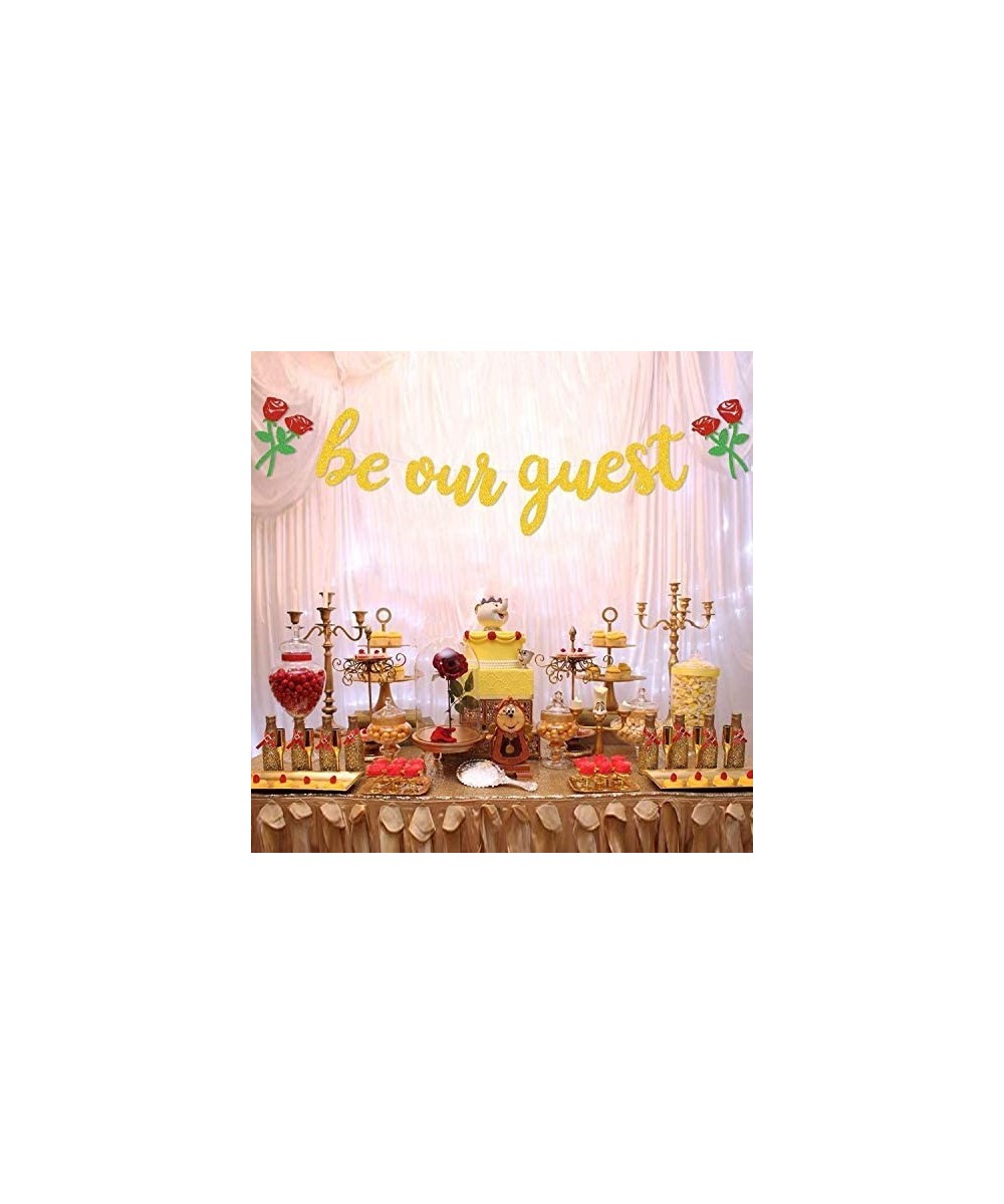 Be Our Guest Banner- Reception Banner Bachelorete Party Engagement Party Decorations - CD18I4N8IHL $7.43 Banners