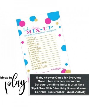 Gender Reveal Party Game Cards (25 Pack) Baby Shower Word Scramble - Unscramble Activity - Girl or Boy - Twins - Team Pink Bl...