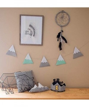 Kids Nursery Decor Mountain Garland Banner Mint and Grey Felt Bunting- Woodland Theme Nursery- Rustic Nursery Decor. Handmade...