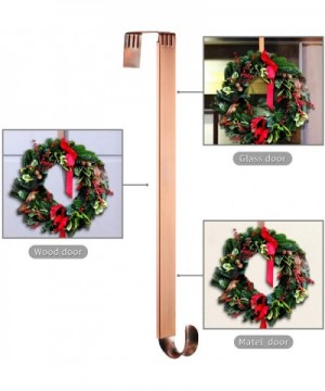2 Pieces Adjustable Wreath Hangers Length from 15 to 25 Inch Wreath Hooks Over The Door Wreath Holder for Bedroom Coats Caps ...