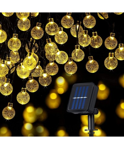 Globe Solar String Lights 50 LED 23 Ft Waterproof Outdoor Indoor Crystal Balls Fairy Lights with 8 Modes for Home Garden Pati...