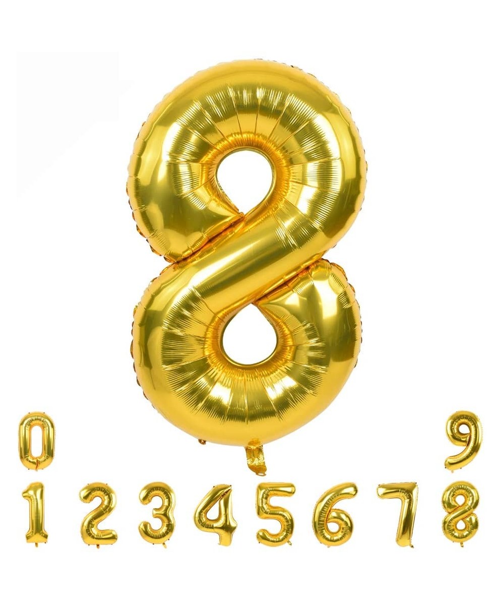 40 Inch Gold Large Numbers Balloons0-9-Number 8 Digit Helium Balloons-Foil Mylar Big Number Balloons for Birthday Party Suppl...