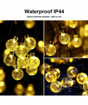 Globe Solar String Lights 50 LED 23 Ft Waterproof Outdoor Indoor Crystal Balls Fairy Lights with 8 Modes for Home Garden Pati...