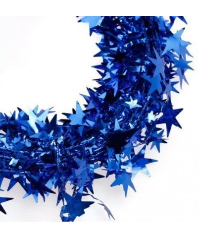 3PCS/1set Star Garland Tinsel Stars Brace Tinsel Wire Garland Christmas Decoration Party Accessory (Blue) - Blue - CI12K4Z667...