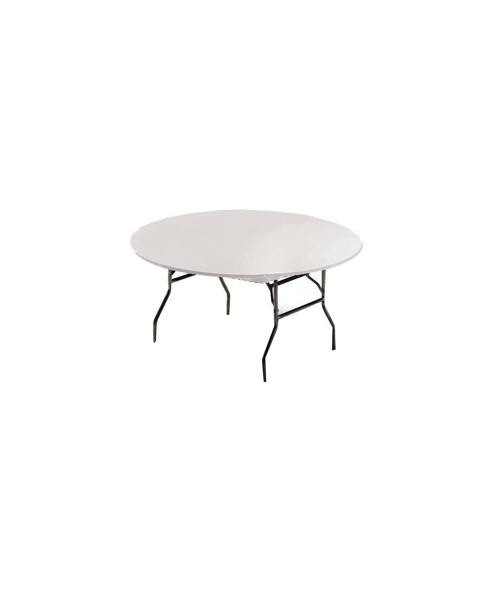 Round Stay Put Plastic Table Cover- 60-Inch- White - White - CK11HMMXMC9 $4.13 Tablecovers