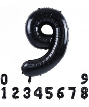 40 Inch Black Large Numbers Balloons0-9-Number 9 Digit Helium Balloons-Foil Mylar Big Number Balloons for Birthday Party Supp...