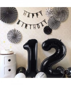 40 Inch Black Large Numbers Balloons0-9-Number 9 Digit Helium Balloons-Foil Mylar Big Number Balloons for Birthday Party Supp...