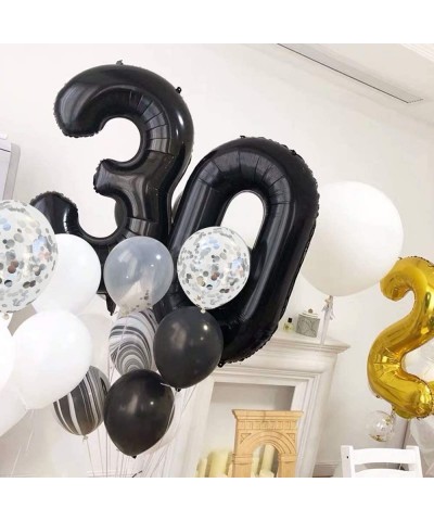 40 Inch Black Large Numbers Balloons0-9-Number 9 Digit Helium Balloons-Foil Mylar Big Number Balloons for Birthday Party Supp...