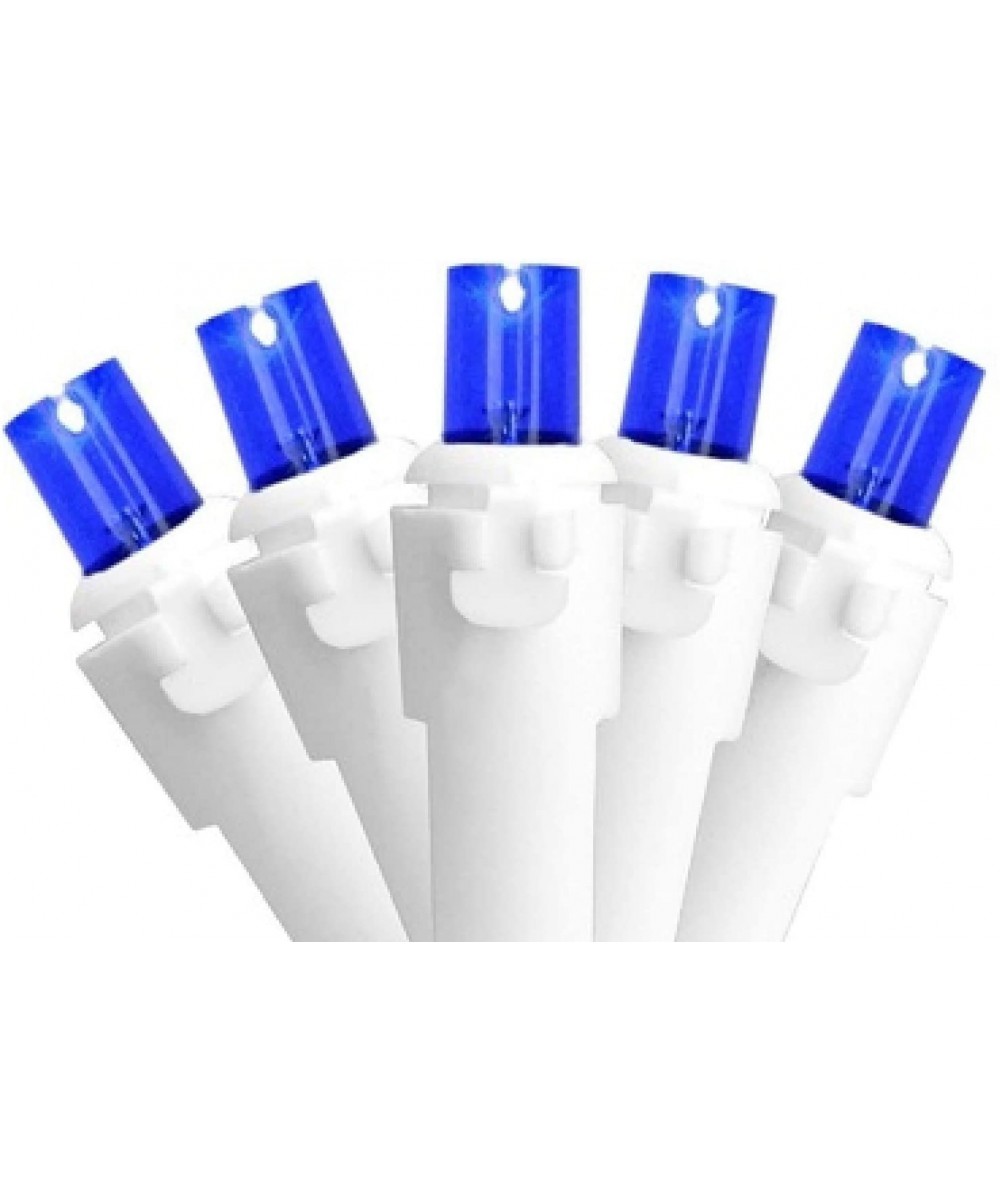 Set of 100 Blue LED Wide Angle Icicle Christmas Lights - 5.5 ft White Wire - CR184XHRU20 $7.24 Indoor String Lights